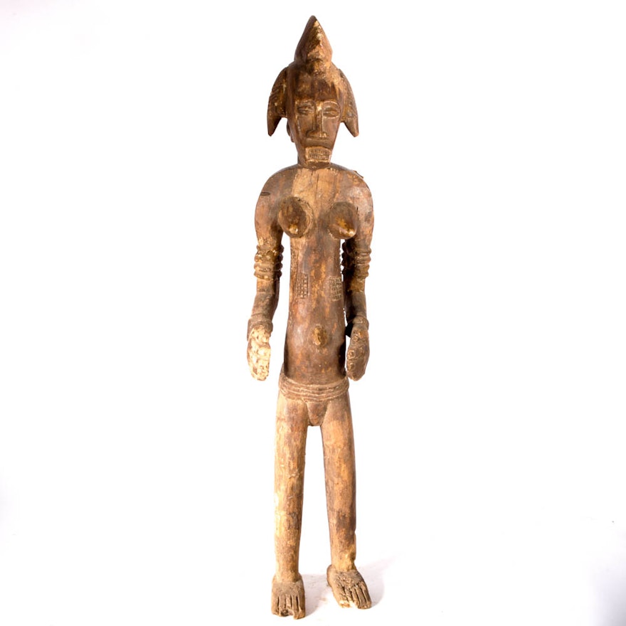 Senufo African Wood Carved Statue