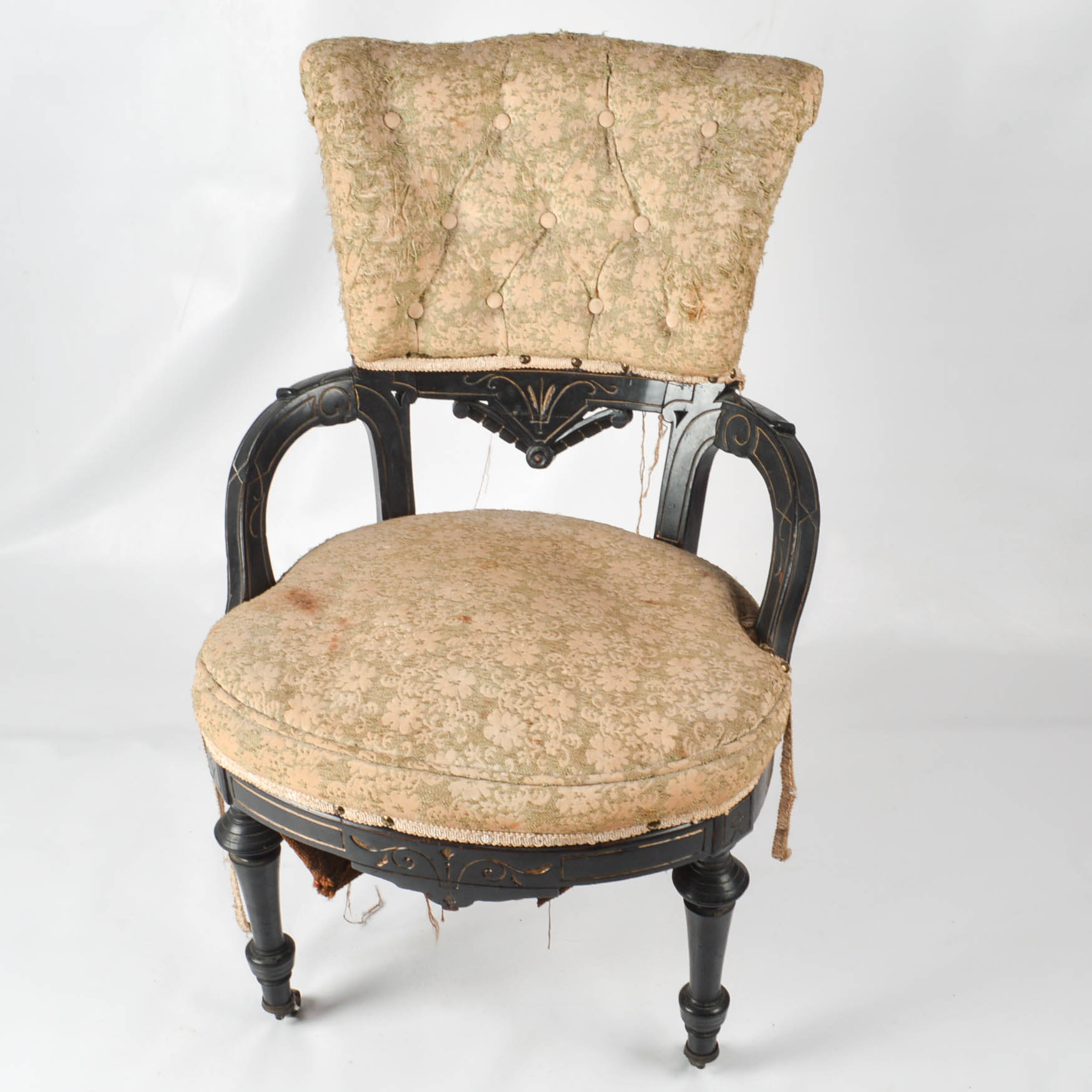 Assorted Antique to Vintage Project Chairs and Footstool