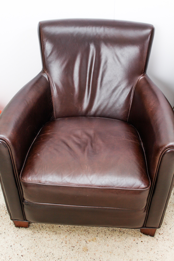 Pottery Barn "Irving" Leather Arm Chair