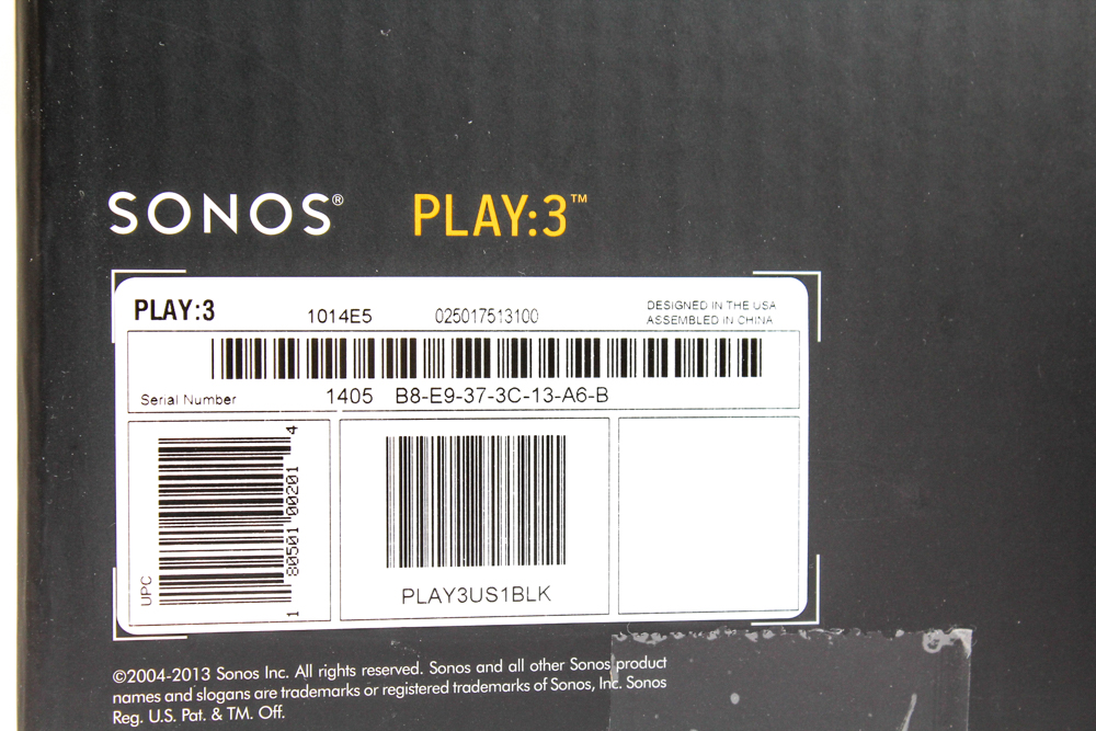 Sonos Play:3 All-in-One Speaker