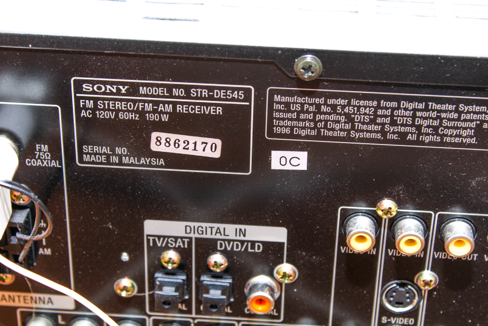 Sony STR-DE545 Stereo Receiver