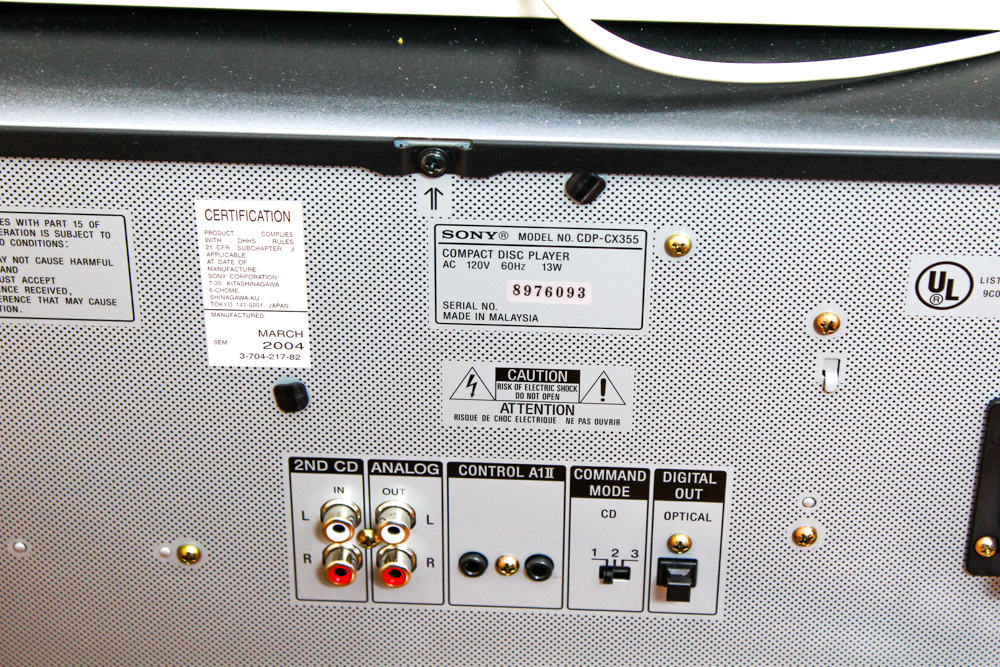 Sony CDP-CX355 Compact Disc Player