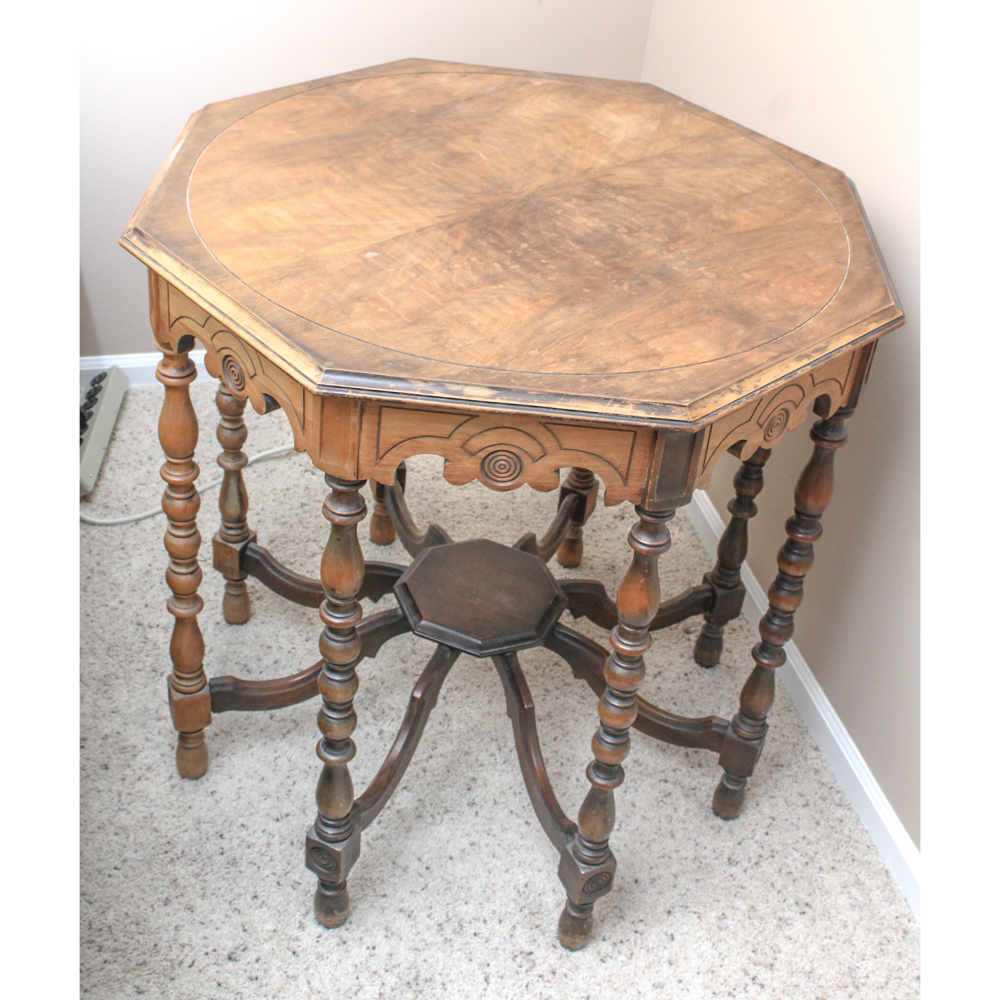 Antique Eastlake Octagonal Table