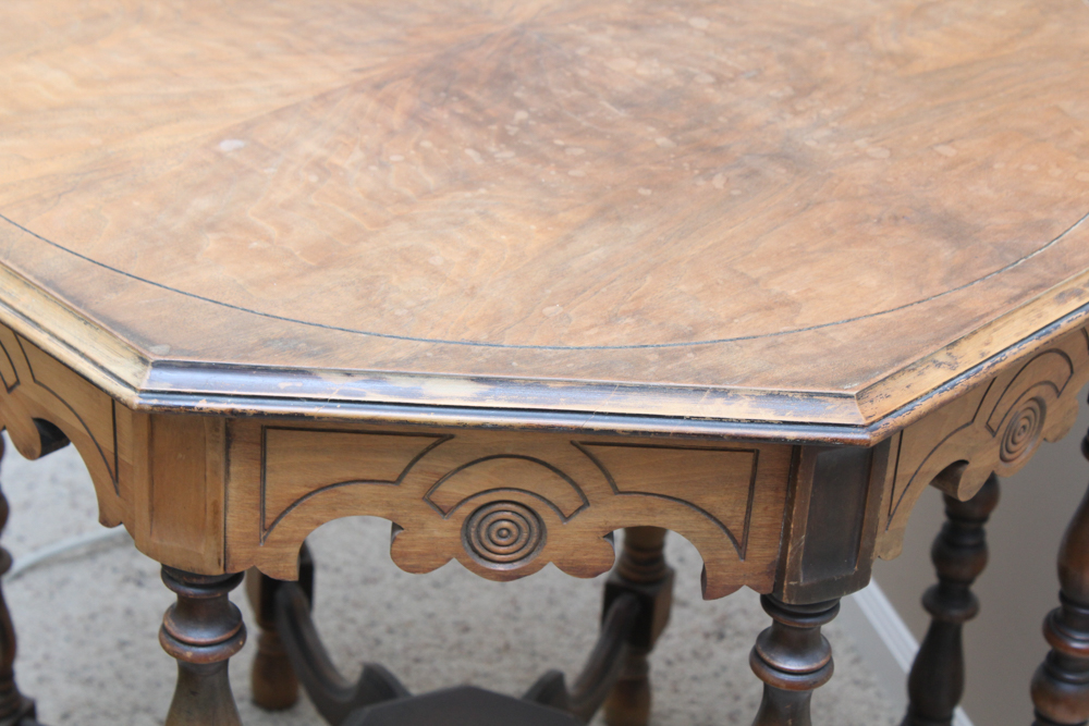 Antique Eastlake Octagonal Table