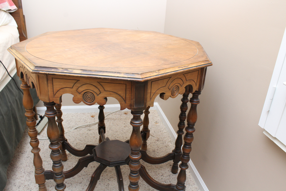 Antique Eastlake Octagonal Table