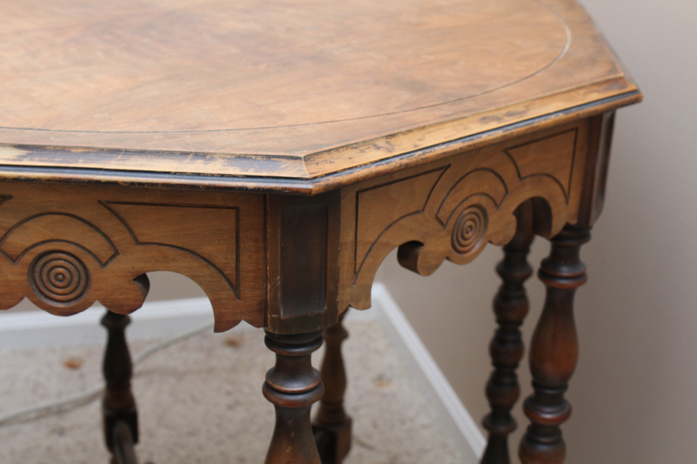 Antique Eastlake Octagonal Table