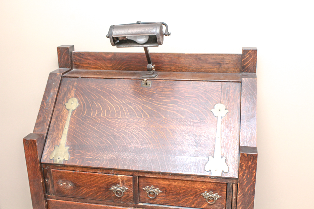 Antique Quarter Sawn Oak Secretary