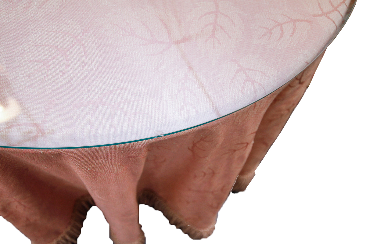 Pressed Wood Table with Full Length Skirt