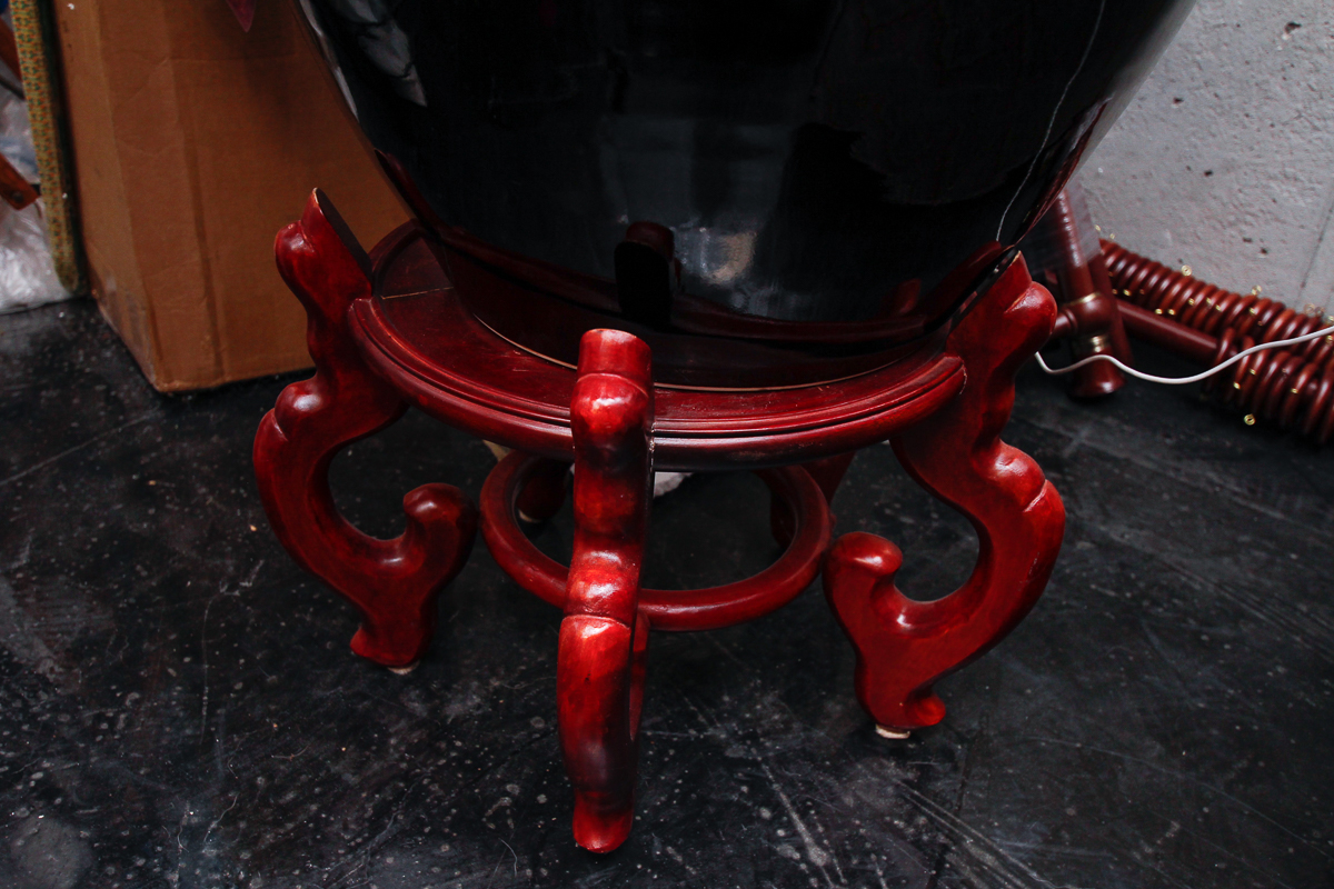 Faux Peace Lily Plant with Ceramic Vase