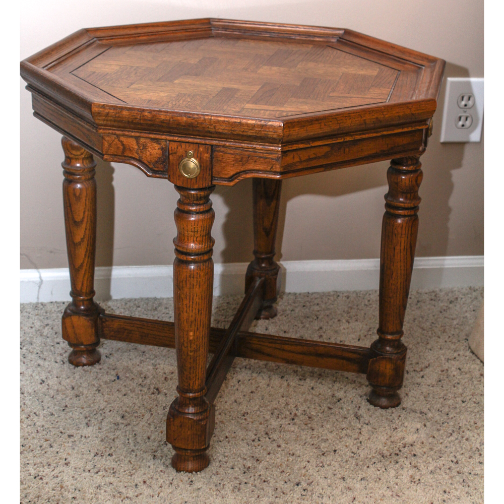 Oak Octagonal Side Table by Gordon's