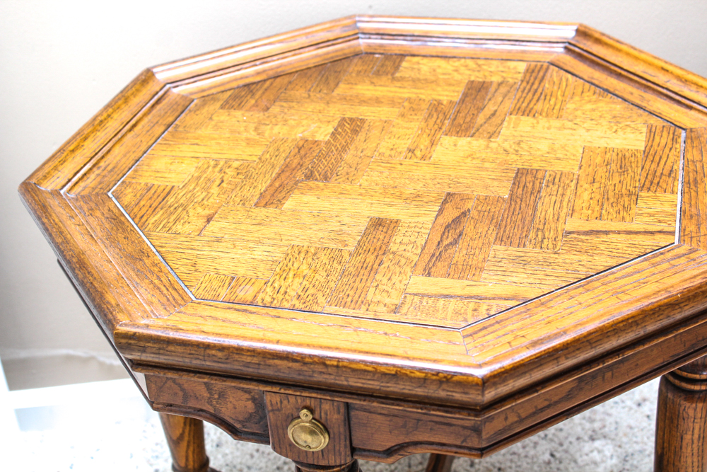 Oak Octagonal Side Table by Gordon's