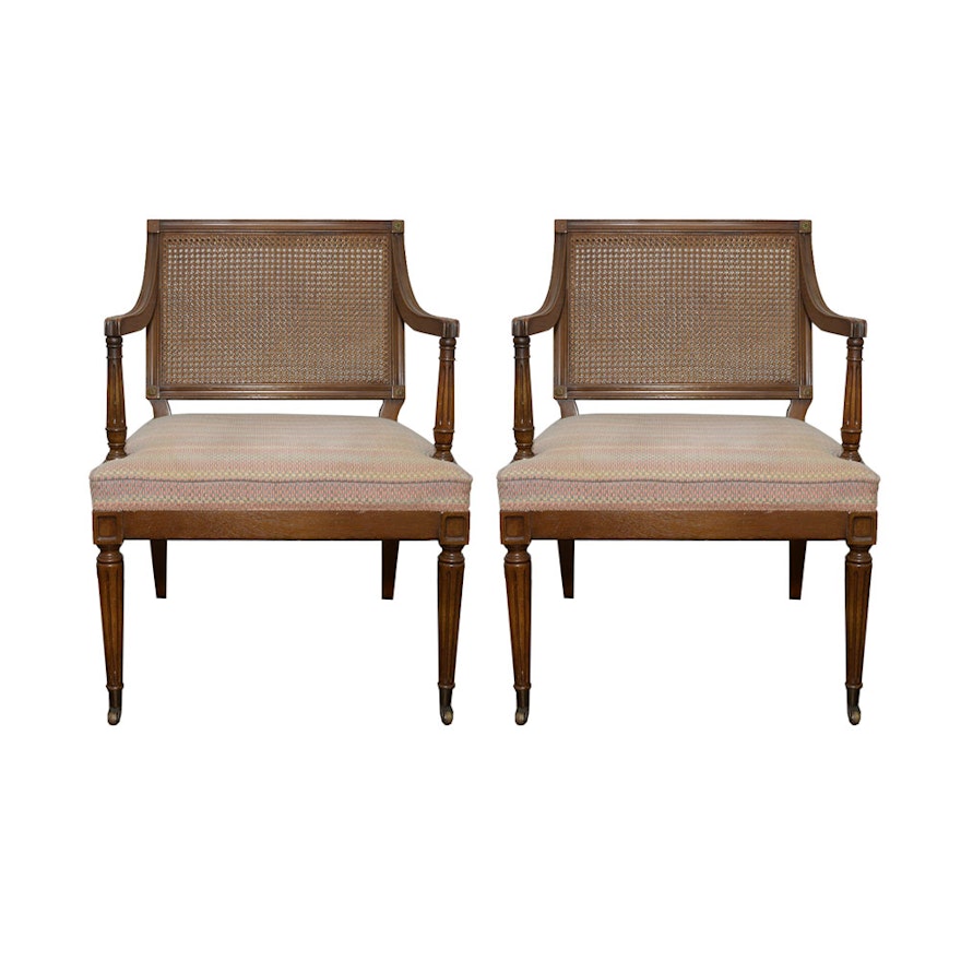 Pair of Federal Style Caned Armchairs