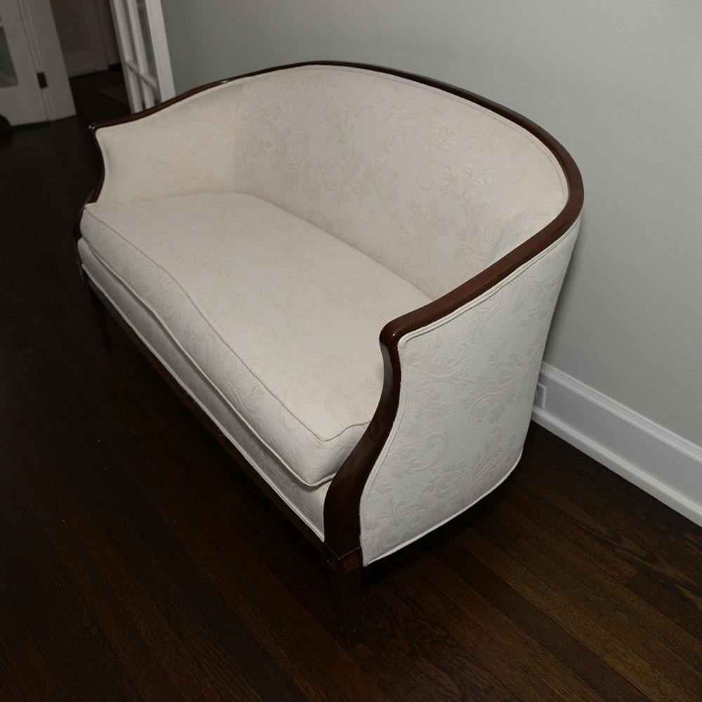 Pair of Edwardian Style Upholstered Settees