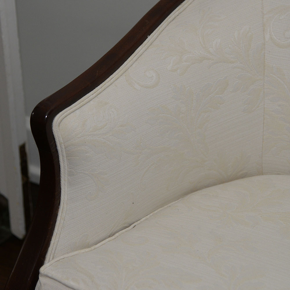 Pair of Edwardian Style Upholstered Settees
