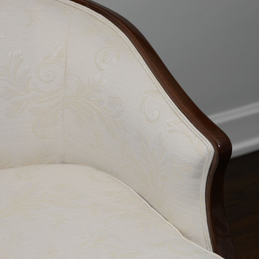 Pair of Edwardian Style Upholstered Settees