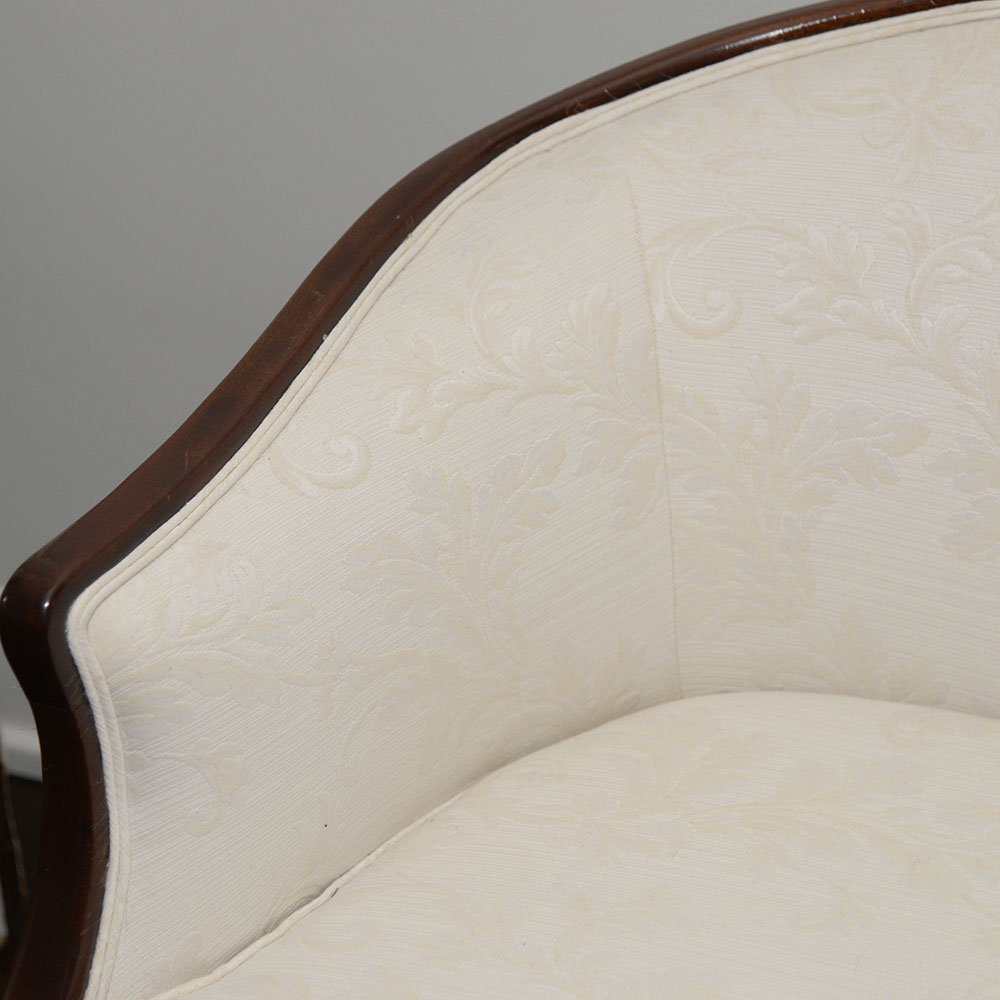 Pair of Edwardian Style Upholstered Settees