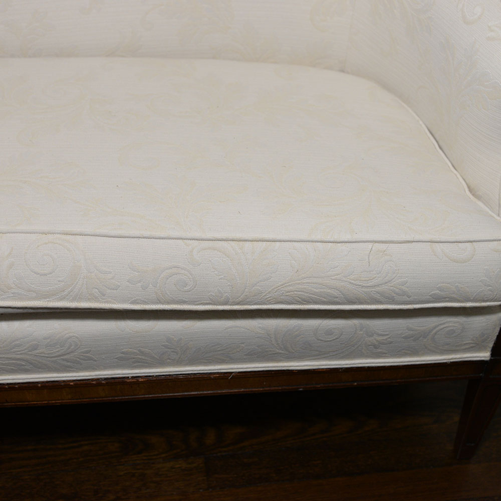 Pair of Edwardian Style Upholstered Settees