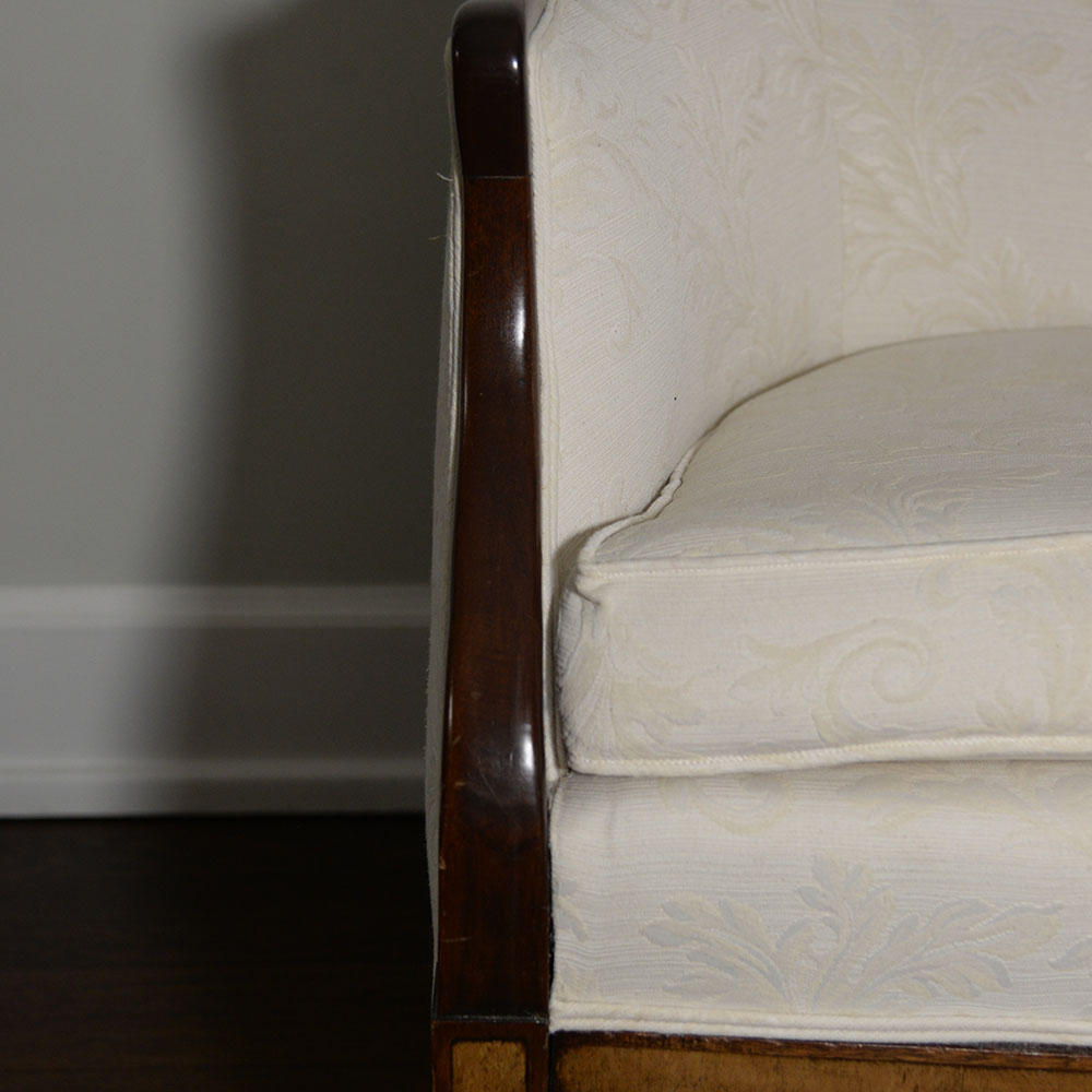 Pair of Edwardian Style Upholstered Settees
