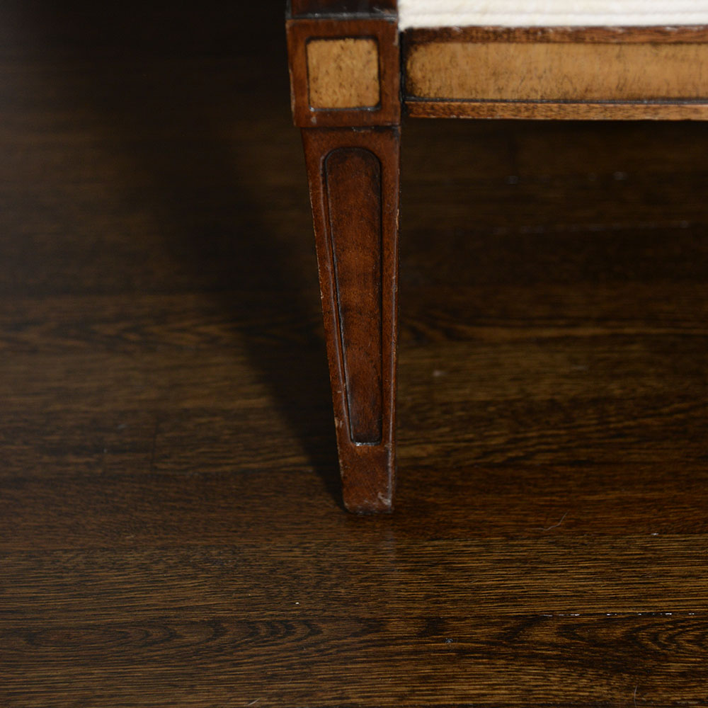 Pair of Edwardian Style Upholstered Settees