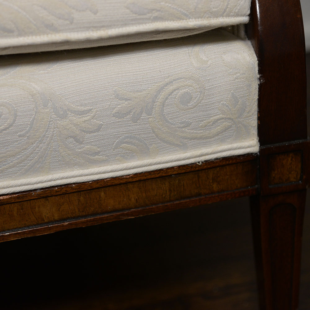 Pair of Edwardian Style Upholstered Settees
