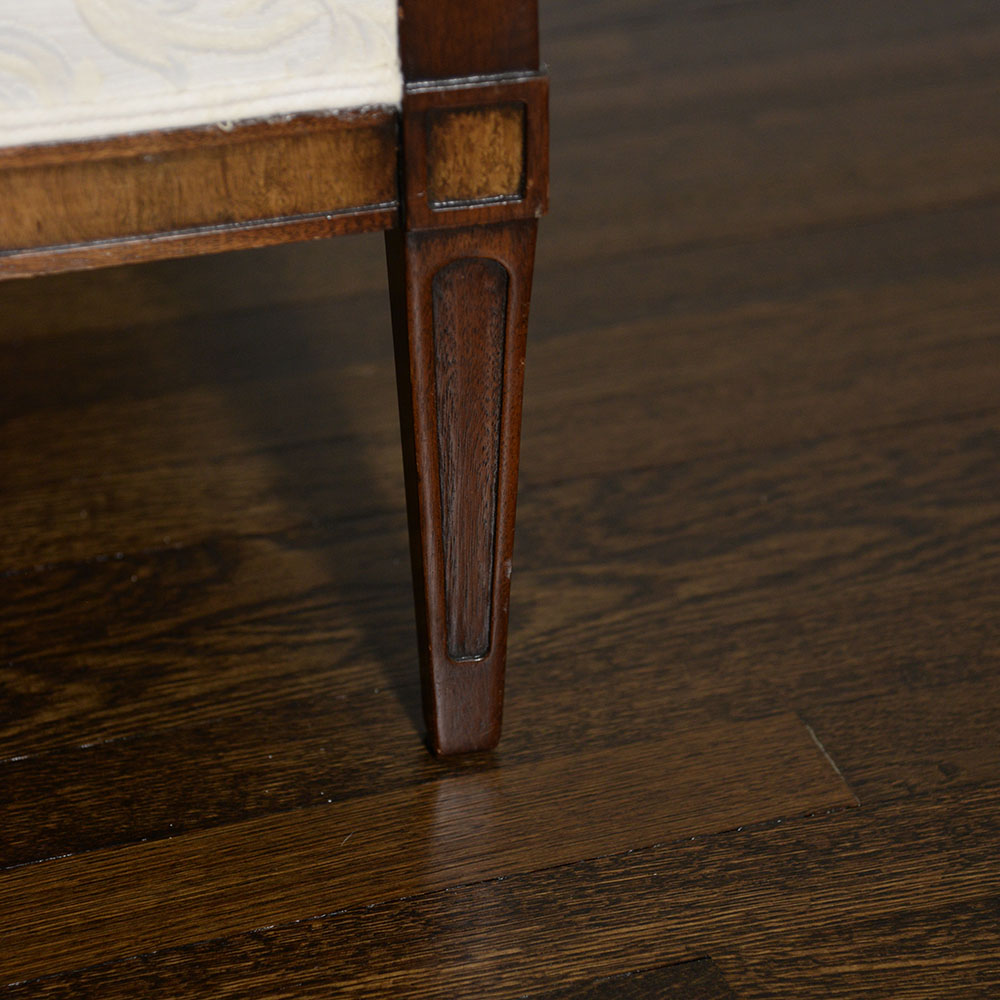 Pair of Edwardian Style Upholstered Settees