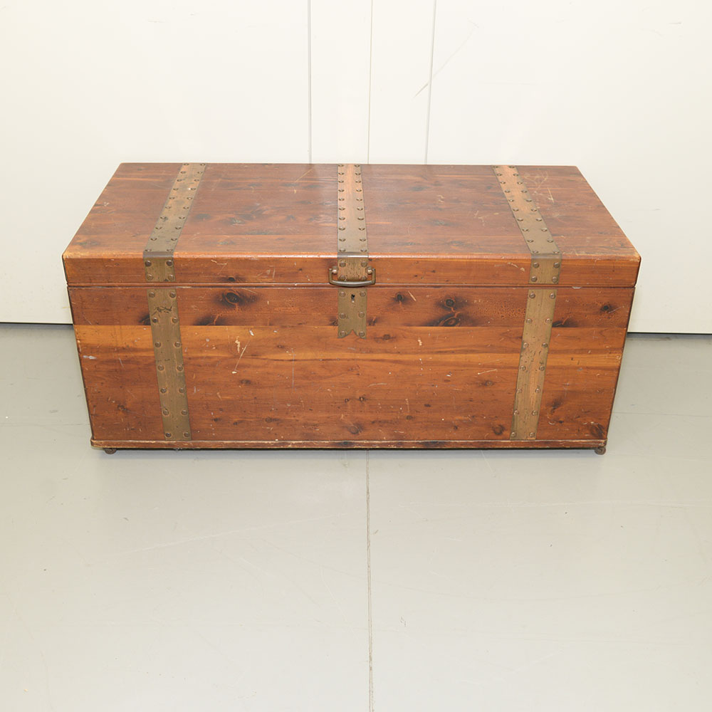 Vintage Pin Cedar Trunk