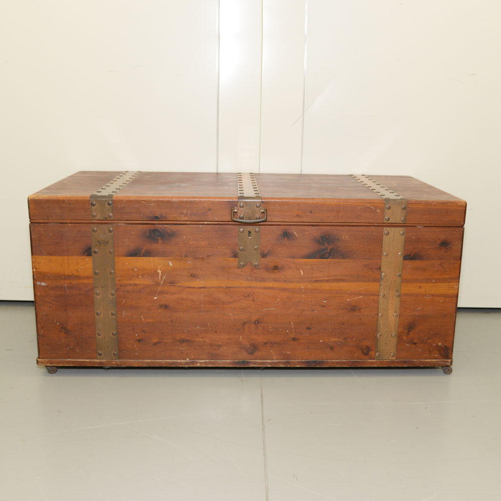 Vintage Pin Cedar Trunk