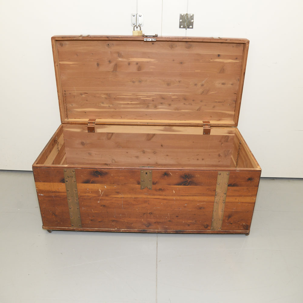 Vintage Pin Cedar Trunk