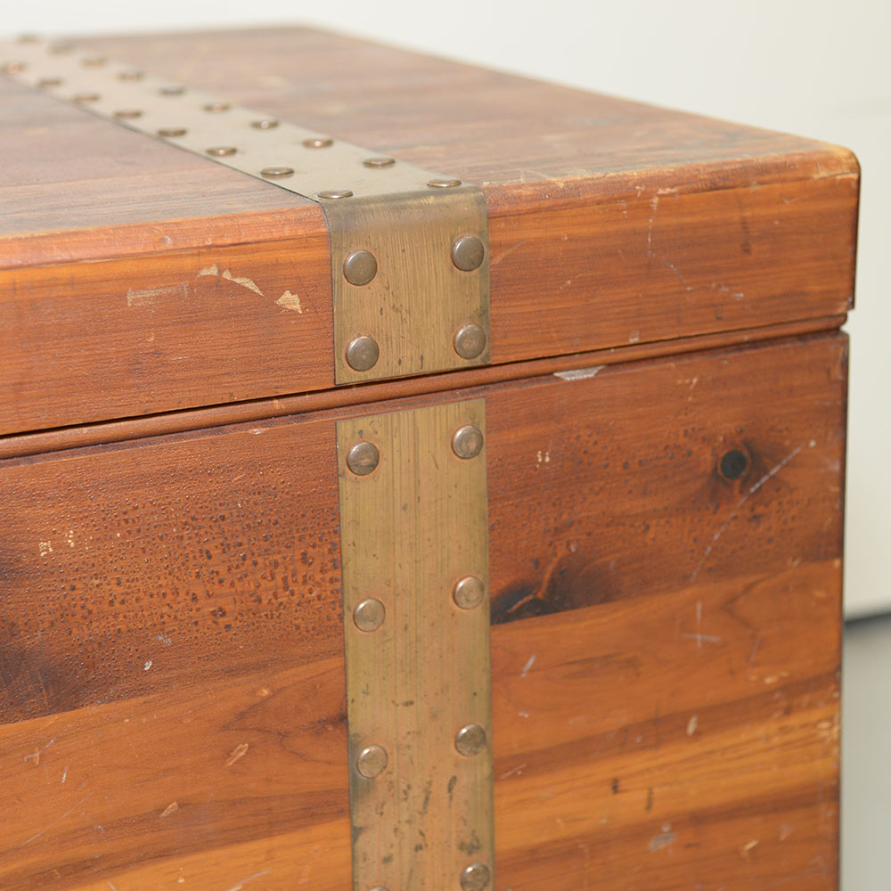 Vintage Pin Cedar Trunk