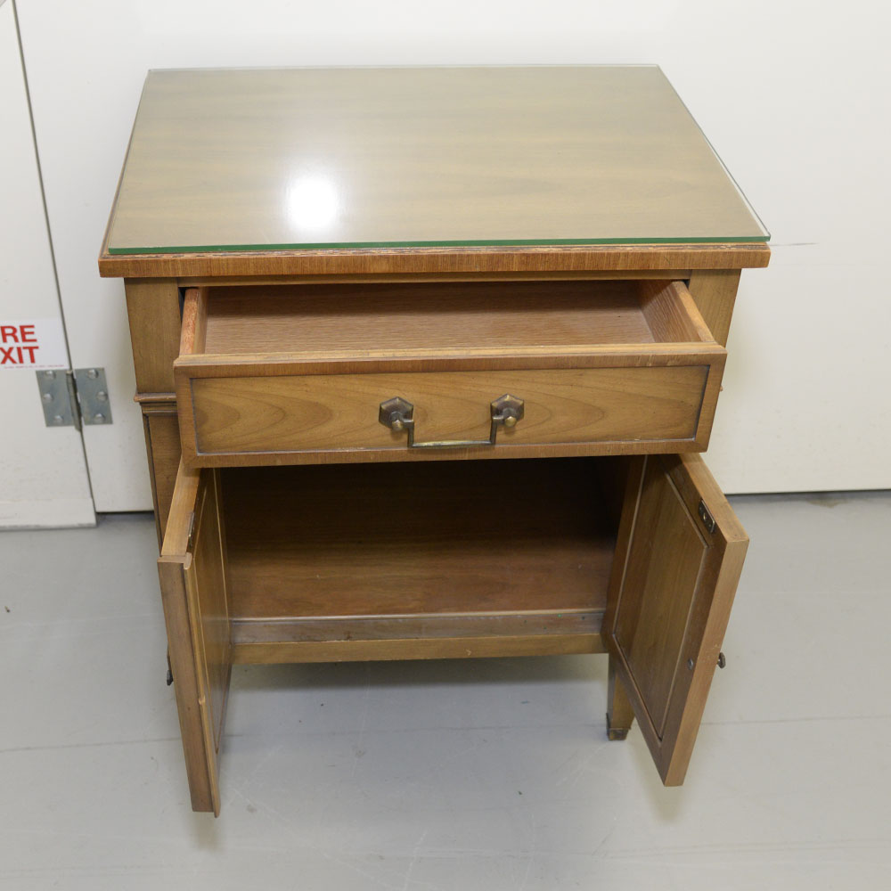 Vintage Walnut Veneer Nightstand