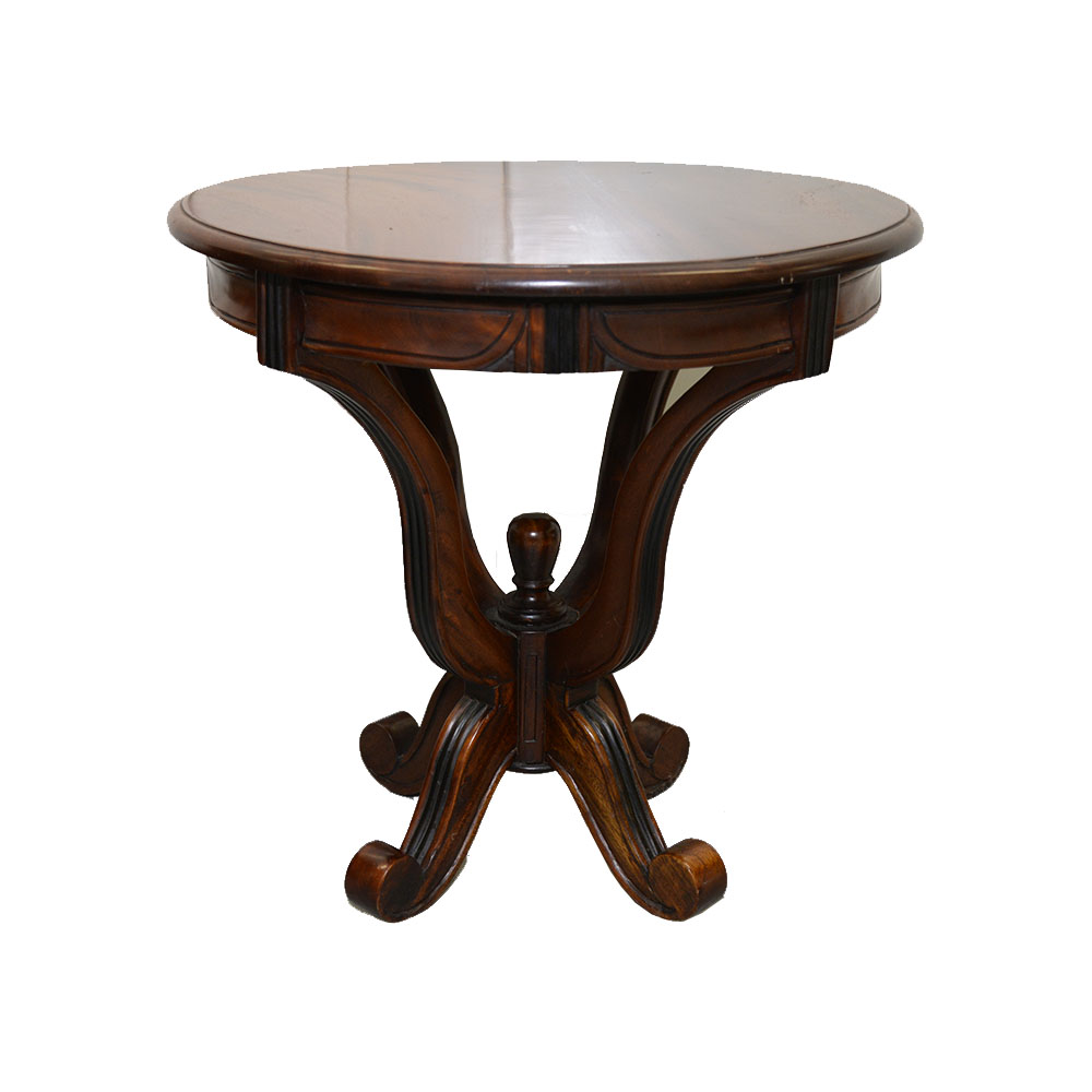 Mahogany Veneered Contemporary Empire-Style End Table