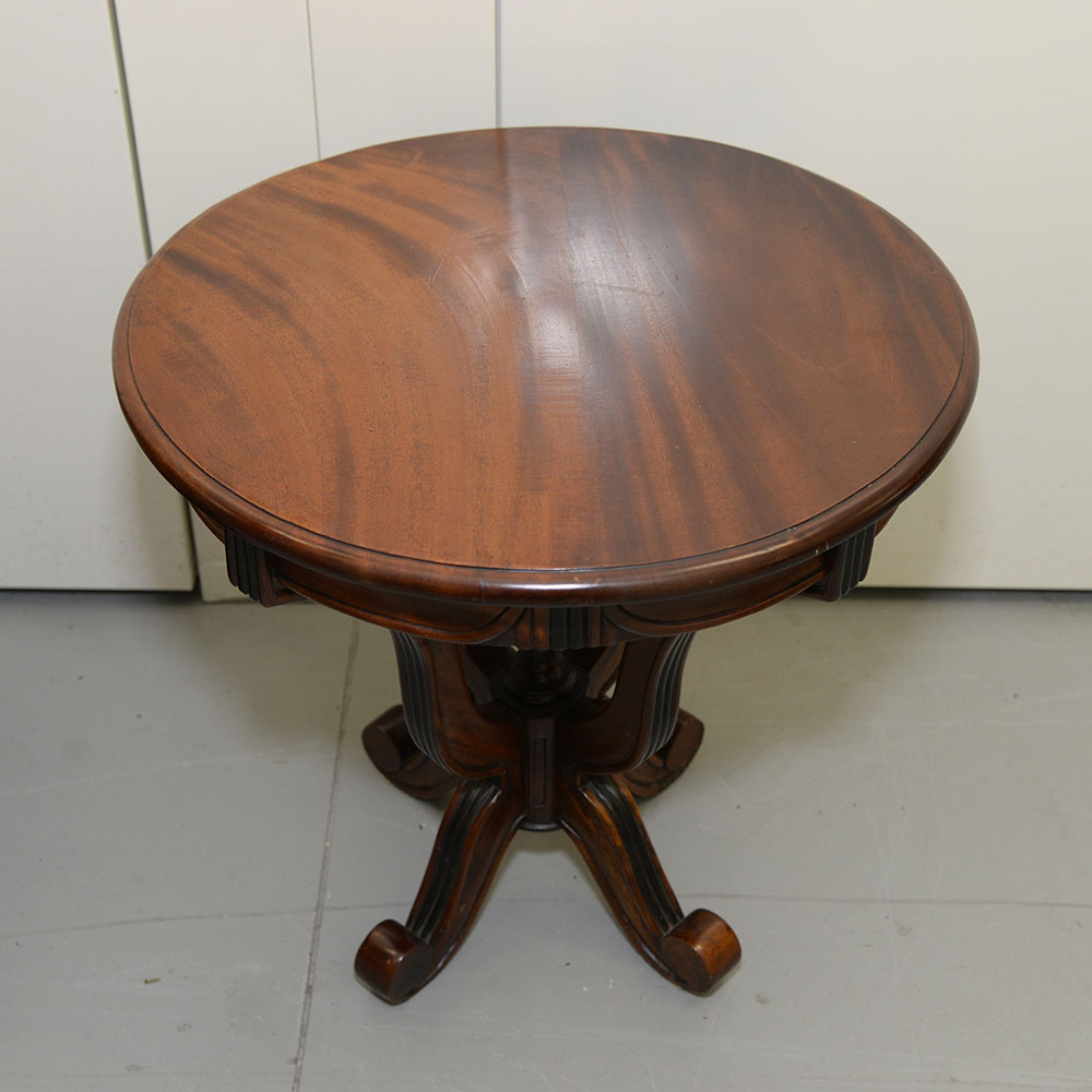 Mahogany Veneered Contemporary Empire-Style End Table