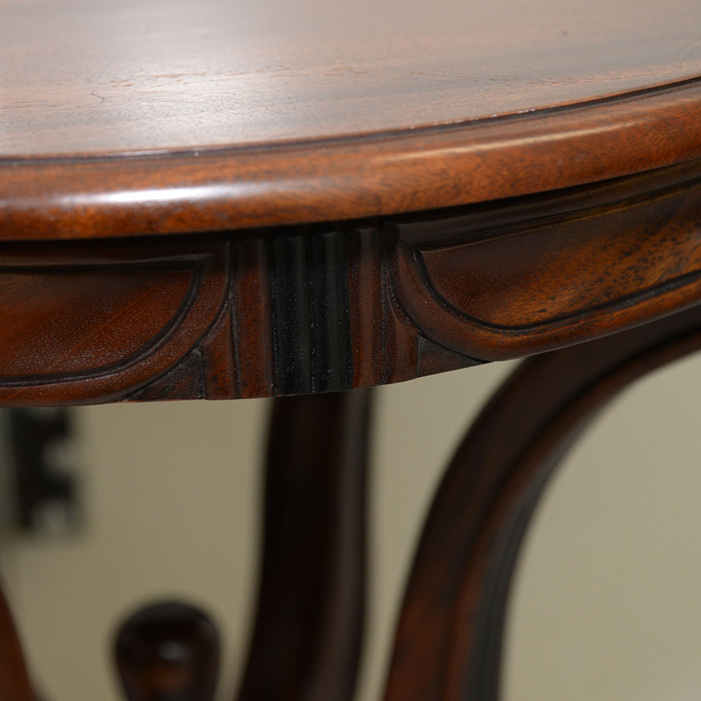 Mahogany Veneered Contemporary Empire-Style End Table