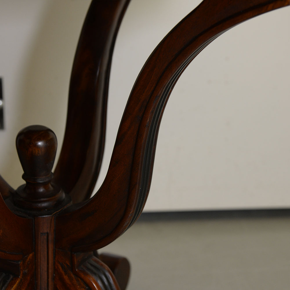 Mahogany Veneered Contemporary Empire-Style End Table