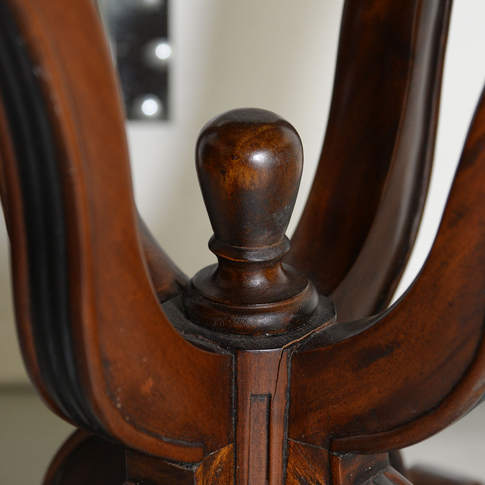 Mahogany Veneered Contemporary Empire-Style End Table