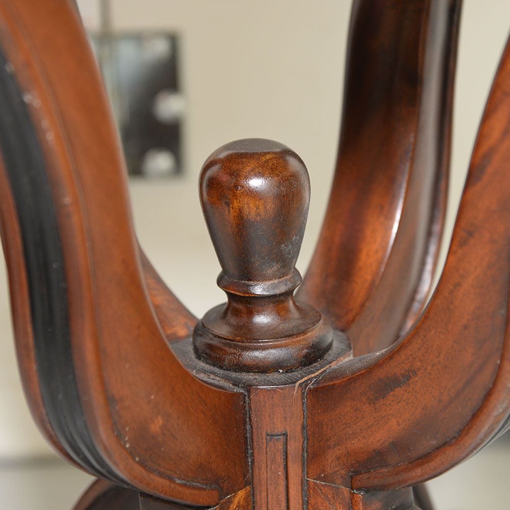 Mahogany Veneered Contemporary Empire-Style End Table