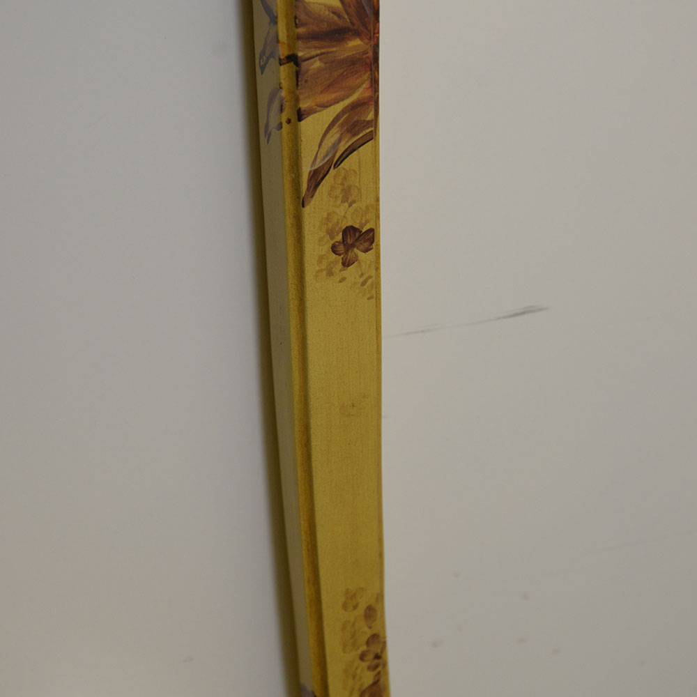 Hand-Painted Wood Demilune Console Table