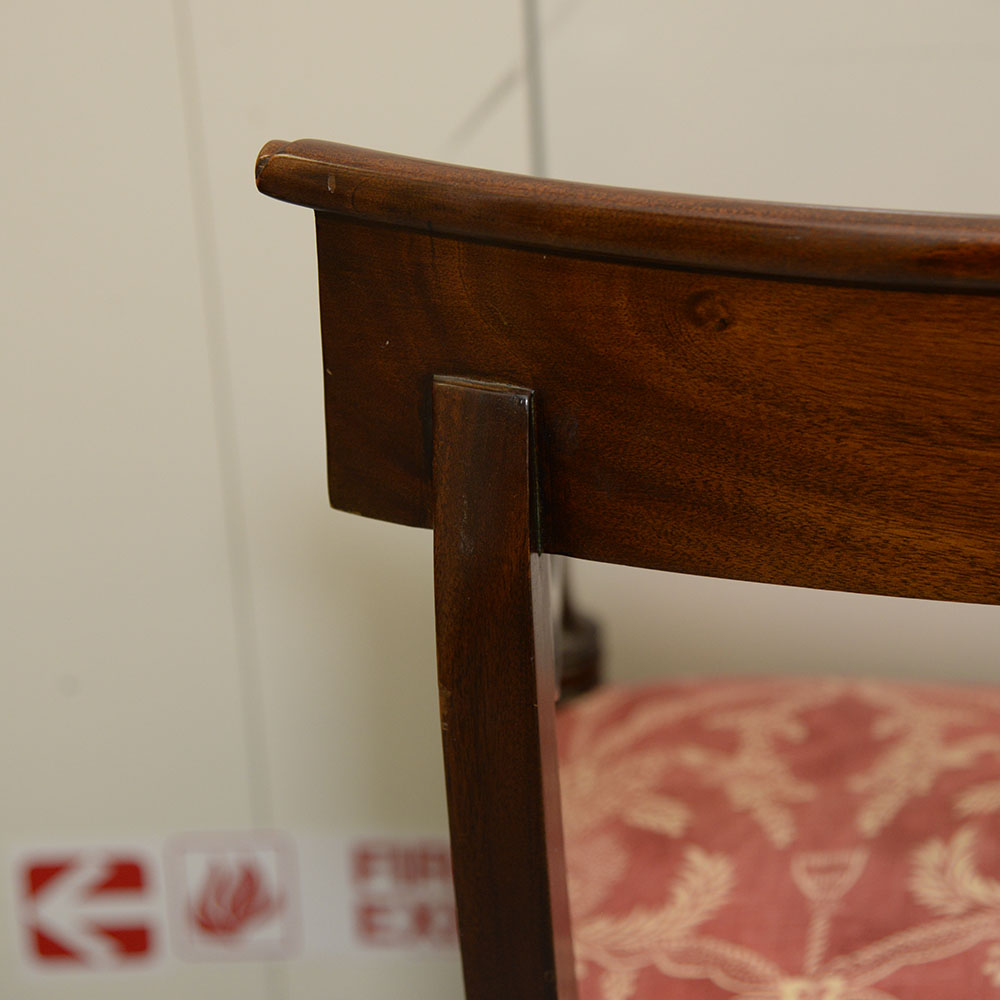 Pair of Vintage Fine Replica Regency Style Arm Chairs