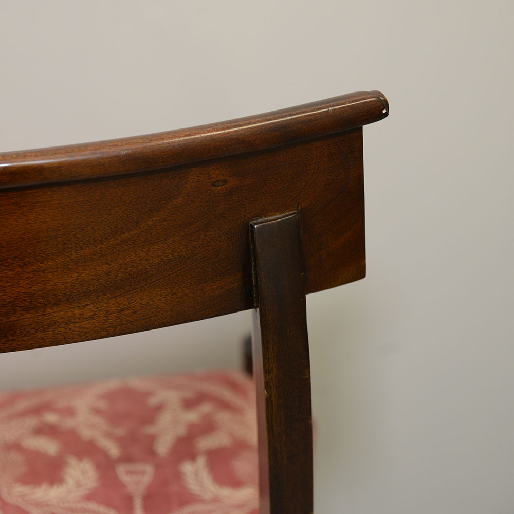 Pair of Vintage Fine Replica Regency Style Arm Chairs