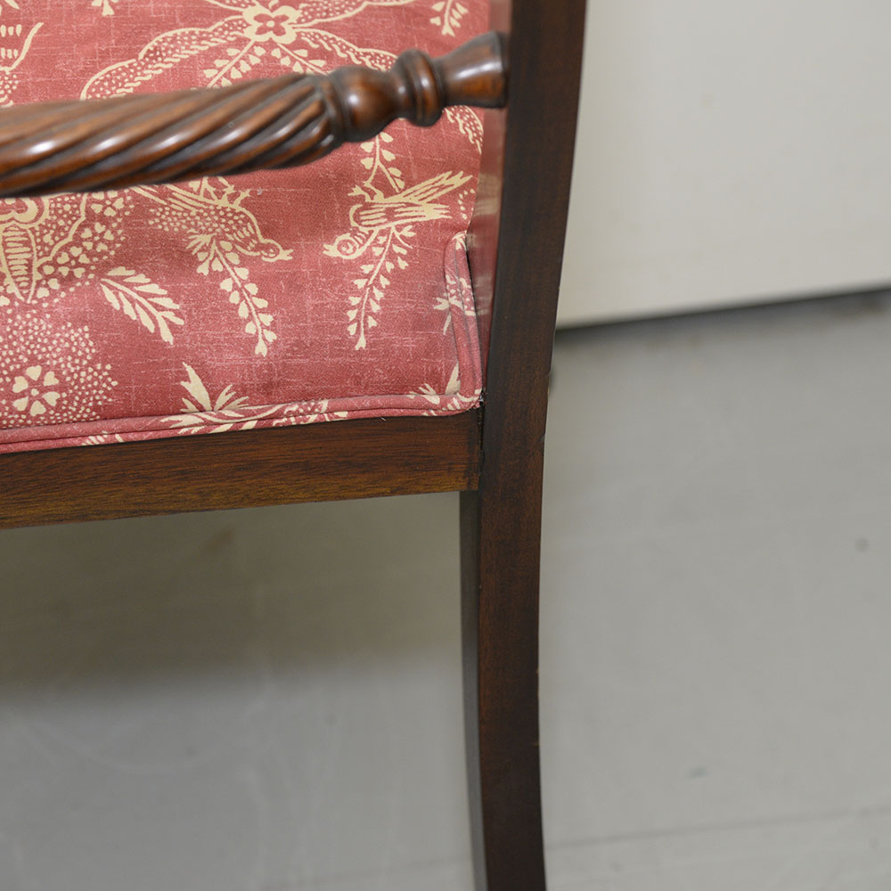 Pair of Vintage Fine Replica Regency Style Arm Chairs