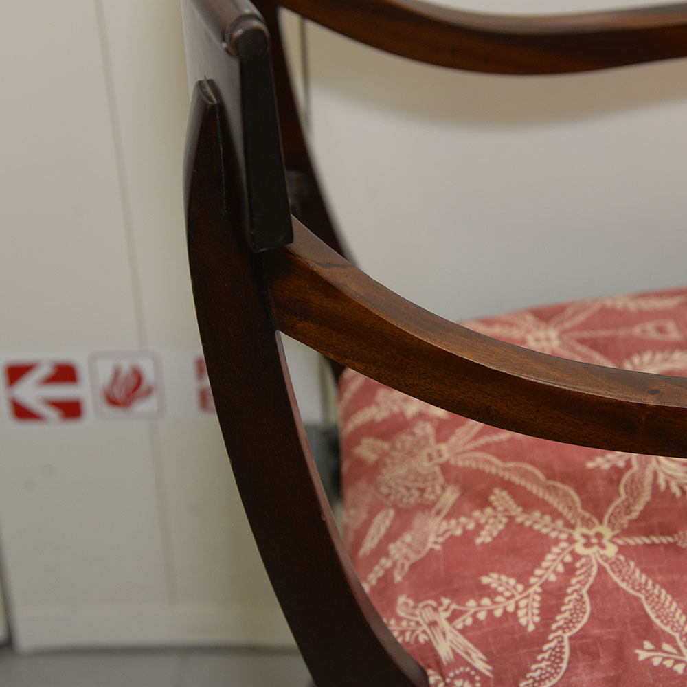 Pair of Vintage Fine Replica Regency Style Arm Chairs