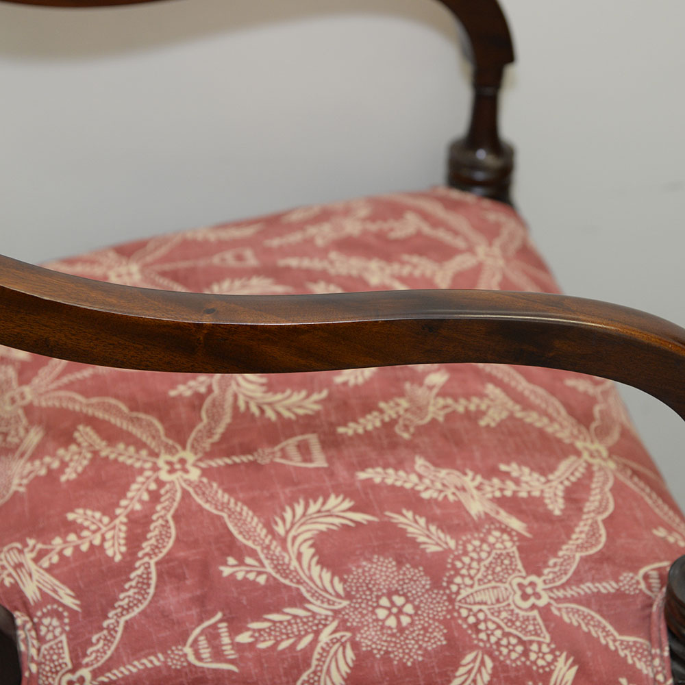 Pair of Vintage Fine Replica Regency Style Arm Chairs