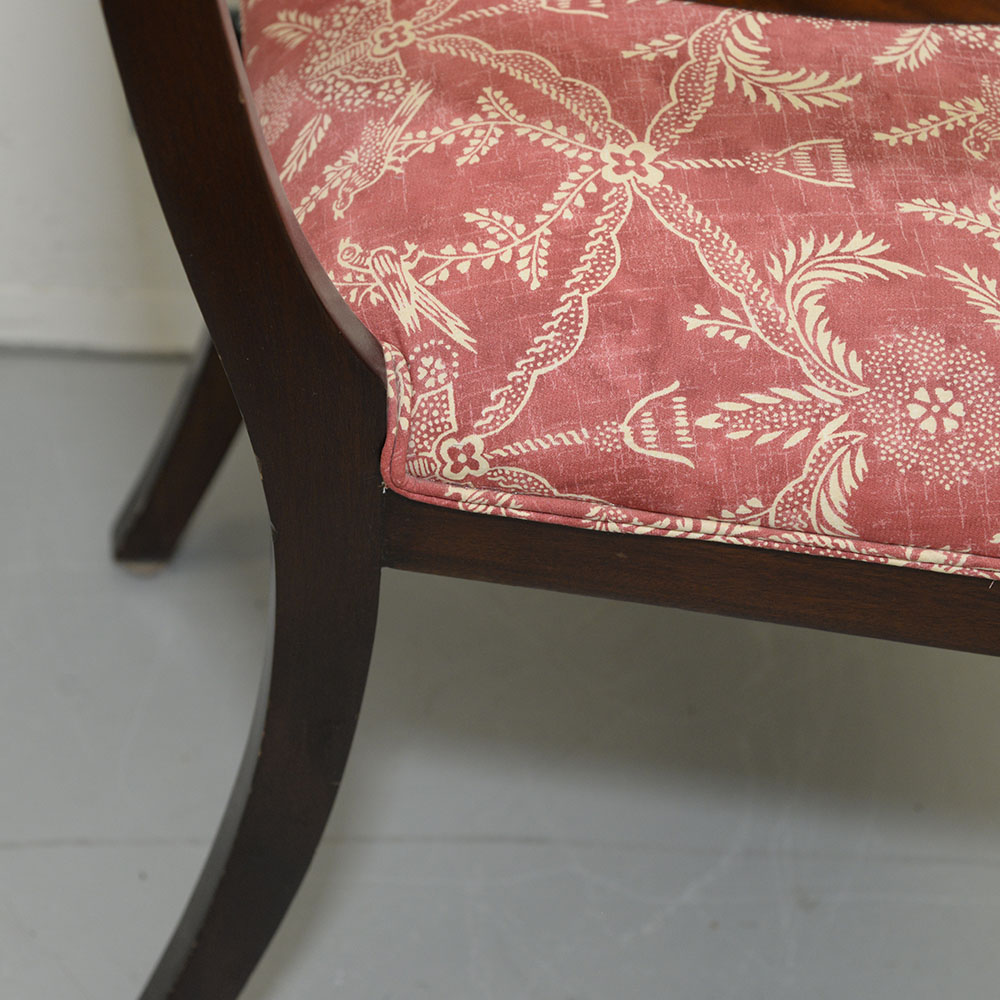 Pair of Vintage Fine Replica Regency Style Arm Chairs