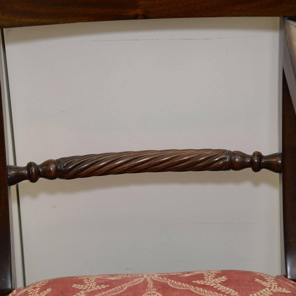 Pair of Vintage Fine Replica Regency Style Arm Chairs