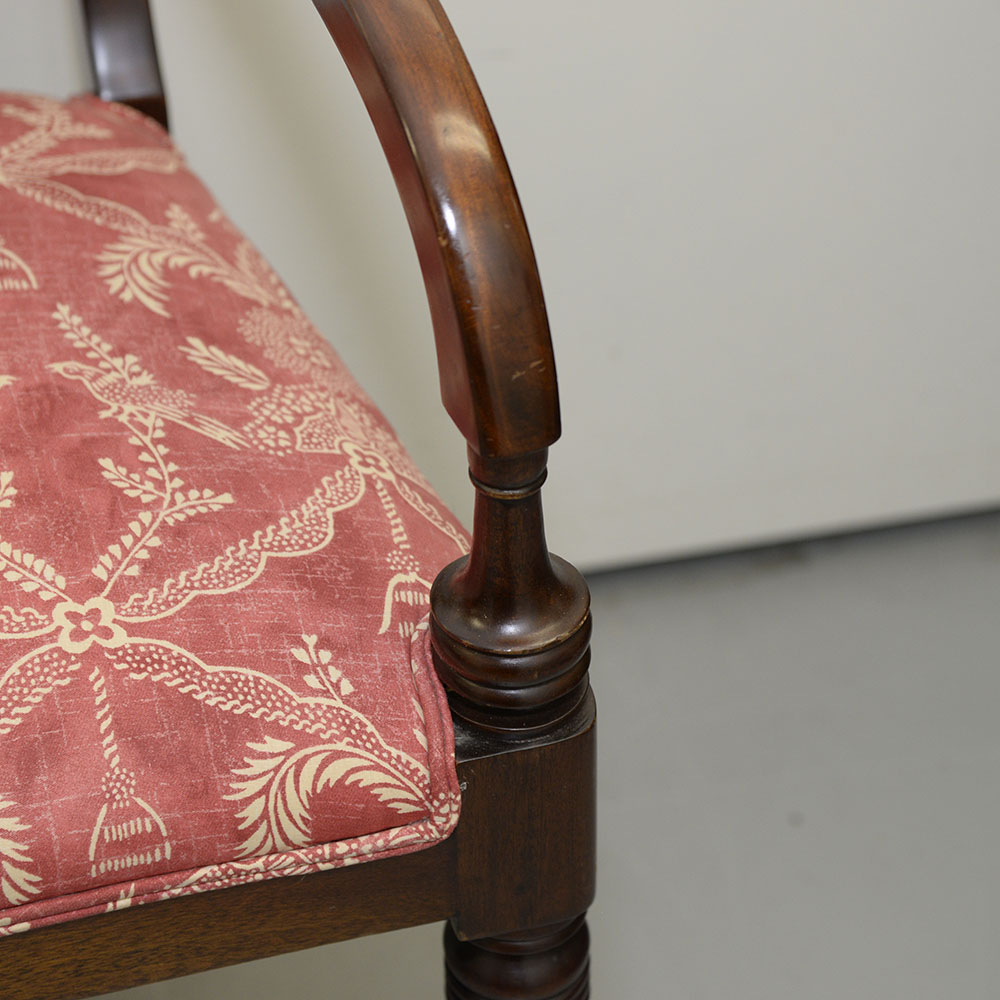 Pair of Vintage Fine Replica Regency Style Arm Chairs