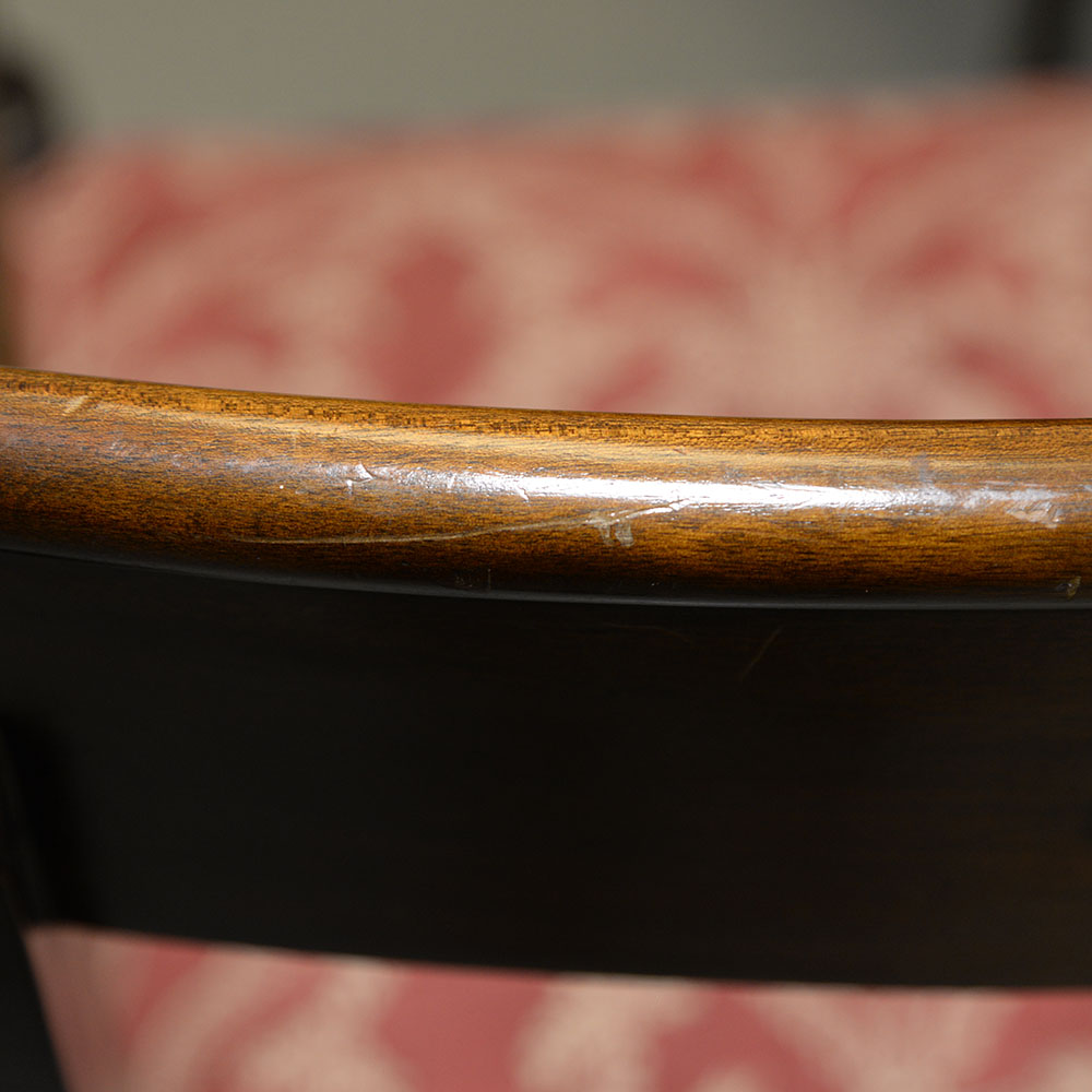 Pair of Vintage Fine Replica Regency Style Arm Chairs