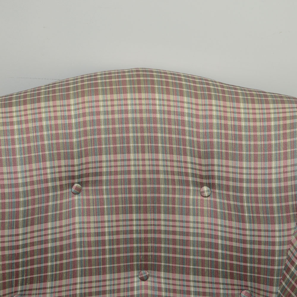 Plaid Upholstered Club Chair