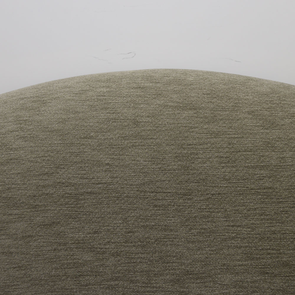 Contemporary Beige Velour Three-Seat Sofa