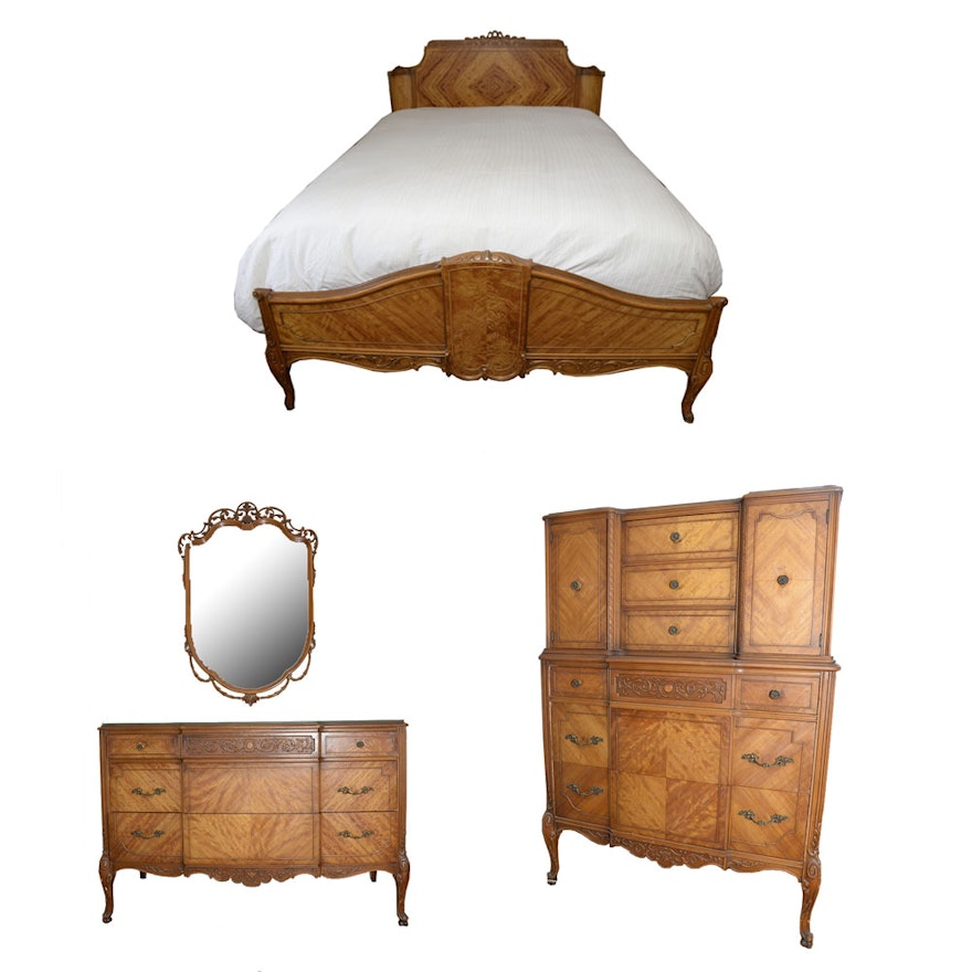 Vintage Louis XV Style Bedroom Suite