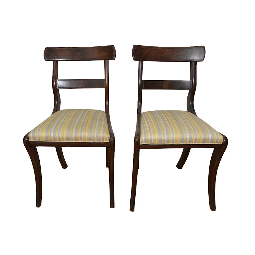 Pair of Empire Style Side Chairs